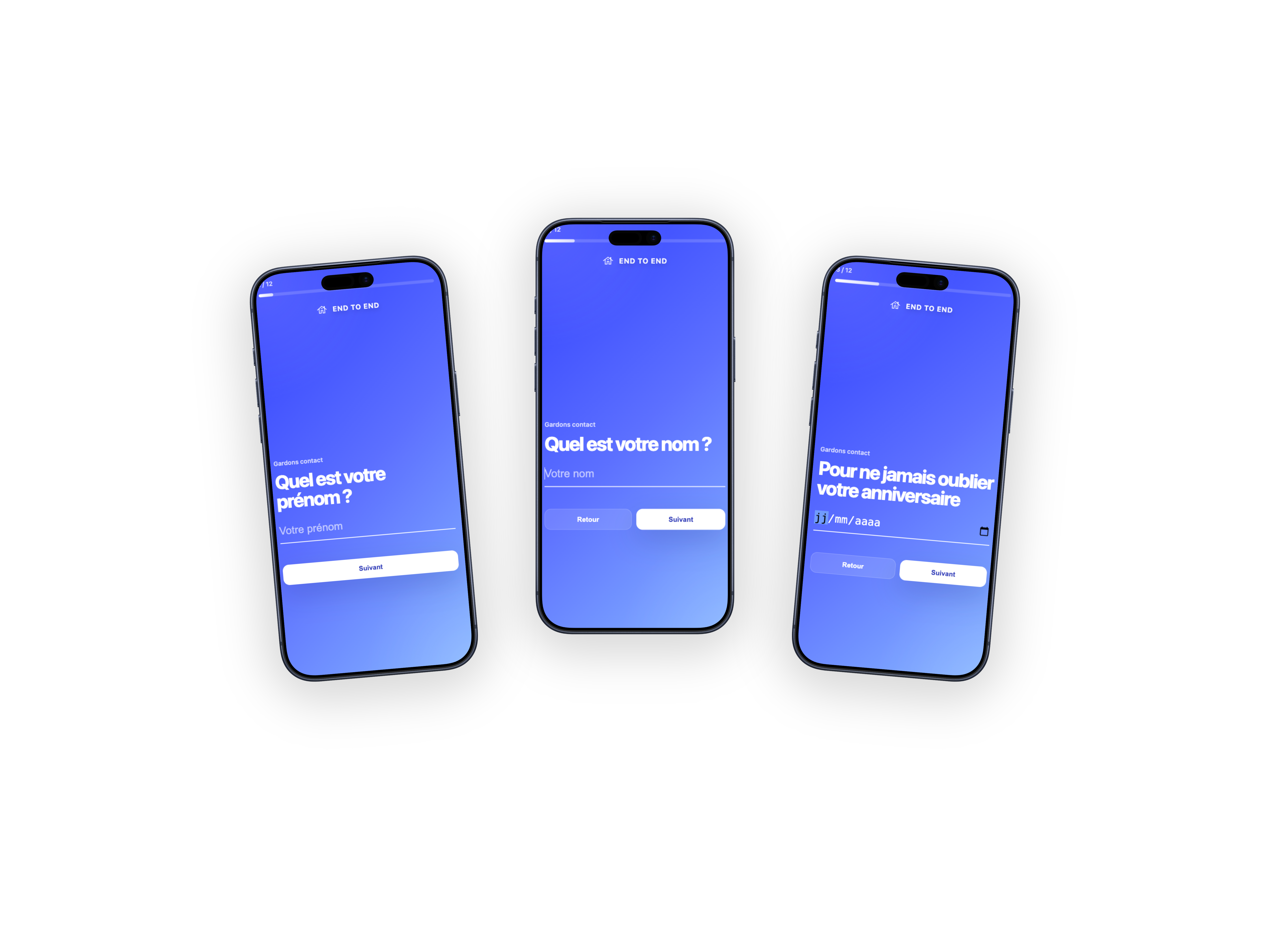 Parcours d’inscription sur mobile EVISCHURCH